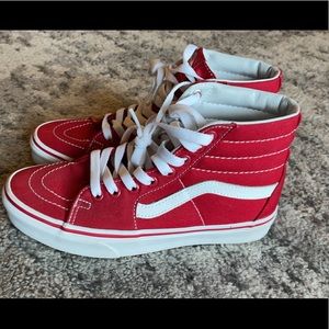 Red high top vans